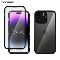 Μαγνητική Μεταλλική Θήκη 360° Full Protector Sonique για Apple iPhone 14 Pro Max Μαύρο