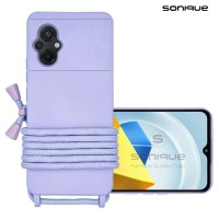 Θήκη Σιλικόνης με Κορδόνι CarryHang Sonique Xiaomi Poco M5 Λιλά
