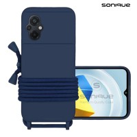 Θήκη Σιλικόνης με Κορδόνι CarryHang Sonique Xiaomi Poco M5 Μπλε Σκούρο