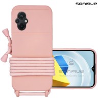 Θήκη Σιλικόνης με Κορδόνι CarryHang Sonique Xiaomi Poco M5 Ροζ