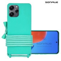 Θήκη Σιλικόνης με Κορδόνι CarryHang Sonique Xiaomi Redmi 12 4G / Redmi 12 5G Γαλάζιο