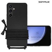 Θήκη Σιλικόνης με Κορδόνι CarryHang Sonique Samsung Galaxy S23 FE Μαύρο