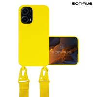 Θήκη Σιλικόνης με Strap CarryHang Sonique Xiaomi Poco F5 5G Κίτρινο