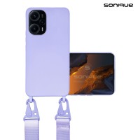 Θήκη Σιλικόνης με Strap CarryHang Sonique Xiaomi Poco F5 5G Λιλά