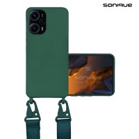 Θήκη Σιλικόνης με Strap CarryHang Sonique Xiaomi Poco F5 5G Πράσινο Σκούρο