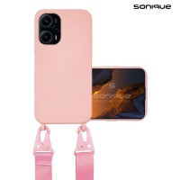 Θήκη Σιλικόνης με Strap CarryHang Sonique Xiaomi Poco F5 5G Ροζ
