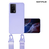 Θήκη Σιλικόνης με Strap CarryHang Sonique Xiaomi Poco F5 Pro 5G Λιλά