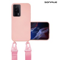 Θήκη Σιλικόνης με Strap CarryHang Sonique Xiaomi Poco F5 Pro 5G Ροζ