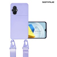 Θήκη Σιλικόνης με Strap CarryHang Sonique Xiaomi Poco M5 Λιλά