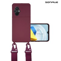 Θήκη Σιλικόνης με Strap CarryHang Sonique Xiaomi Poco M5 Μπορντό