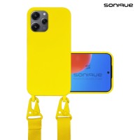 Θήκη Σιλικόνης με Strap CarryHang Sonique Xiaomi Redmi 12 4G / Redmi 12 5G Κίτρινο