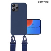 Θήκη Σιλικόνης με Strap CarryHang Sonique Xiaomi Redmi 12 4G / Redmi 12 5G Μπλε Σκούρο