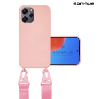 Θήκη Σιλικόνης με Strap CarryHang Sonique Xiaomi Redmi 12 4G / Redmi 12 5G Ροζ