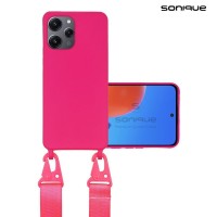 Θήκη Σιλικόνης με Strap CarryHang Sonique Xiaomi Redmi 12 4G / Redmi 12 5G Φούξια