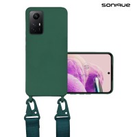 Θήκη Σιλικόνης με Strap CarryHang Sonique Xiaomi Redmi Note 12s Πράσινο Σκούρο