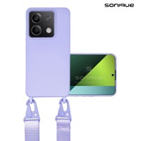 Θήκη Σιλικόνης με Strap CarryHang Sonique Xiaomi Redmi Note 13 5G Λιλά