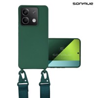 Θήκη Σιλικόνης με Strap CarryHang Sonique Xiaomi Redmi Note 13 5G Πράσινο Σκούρο