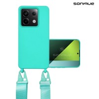 Θήκη Σιλικόνης με Strap CarryHang Sonique Xiaomi Redmi Note 13 Pro 5G / Poco X6 5G Γαλάζιο