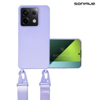 Θήκη Σιλικόνης με Strap CarryHang Sonique Xiaomi Redmi Note 13 Pro 5G / Poco X6 5G Λιλά