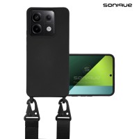 Θήκη Σιλικόνης με Strap CarryHang Sonique Xiaomi Redmi Note 13 Pro 5G / Poco X6 5G Μαύρο