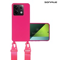 Θήκη Σιλικόνης με Strap CarryHang Sonique Xiaomi Redmi Note 13 Pro 5G / Poco X6 5G Φούξια