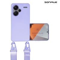 Θήκη Σιλικόνης με Strap CarryHang Sonique Xiaomi Redmi Note 13 Pro Plus 5G Λιλά