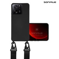 Θήκη Σιλικόνης με Strap CarryHang Sonique Xiaomi Xiaomi 13T 5G / Xiaomi 13T Pro 5G Μαύρο