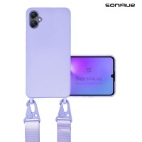 Θήκη Σιλικόνης με Strap CarryHang Sonique Samsung Galaxy A05 4G Λιλά