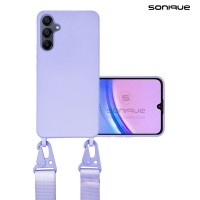 Θήκη Σιλικόνης με Strap CarryHang Sonique Samsung Galaxy A15 4G / Galaxy A15 5G Λιλά