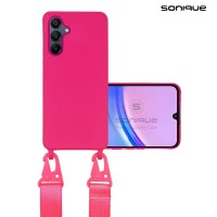 Θήκη Σιλικόνης με Strap CarryHang Sonique Samsung Galaxy A15 4G / Galaxy A15 5G Φούξια