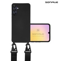 Θήκη Σιλικόνης με Strap CarryHang Sonique Samsung Galaxy A25 5G Μαύρο