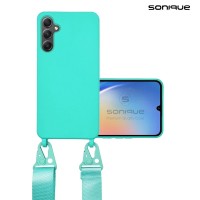 Θήκη Σιλικόνης με Strap CarryHang Sonique Samsung Galaxy A35 5G Γαλάζιο