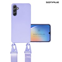 Θήκη Σιλικόνης με Strap CarryHang Sonique Samsung Galaxy A35 5G Λιλά