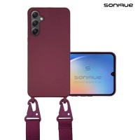 Θήκη Σιλικόνης με Strap CarryHang Sonique Samsung Galaxy A35 5G Μπορντό