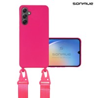 Θήκη Σιλικόνης με Strap CarryHang Sonique Samsung Galaxy A35 5G Φούξια