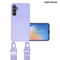 Θήκη Σιλικόνης με Strap CarryHang Sonique Samsung Galaxy A55 5G Λιλά