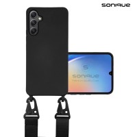 Θήκη Σιλικόνης με Strap CarryHang Sonique Samsung Galaxy A55 5G Μαύρο