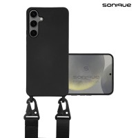 Θήκη Σιλικόνης με Strap CarryHang Sonique Samsung Galaxy S24 Μαύρο