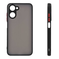Θήκη Σιλικόνης Color Button Bumper Sonique Realme 10 4G Μαύρο