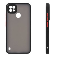 Θήκη Σιλικόνης Color Button Bumper Sonique Realme C21 Μαύρο