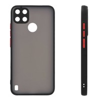 Θήκη Σιλικόνης Color Button Bumper Sonique Realme C21Y / Realme C25Y Μαύρο