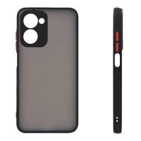 Θήκη Σιλικόνης Color Button Bumper Sonique Realme C33 Μαύρο