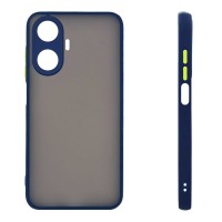 Θήκη Σιλικόνης Color Button Bumper Sonique Realme C55 Μπλέ