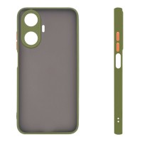 Θήκη Σιλικόνης Color Button Bumper Sonique Realme C55 Πράσινο Ανοιχτό