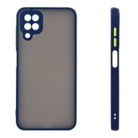 Θήκη Σιλικόνης Color Button Bumper Sonique Samsung Galaxy A12 Μπλέ