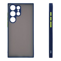 Θήκη Σιλικόνης Color Button Bumper Sonique Samsung Galaxy S23 Ultra Μπλέ