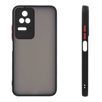 Θήκη Σιλικόνης Color Button Bumper Sonique Xiaomi Poco F4 5G Μαύρο