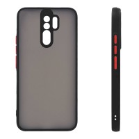 Θήκη Σιλικόνης Color Button Bumper Sonique Xiaomi Redmi 9 Μαύρο