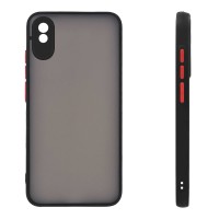 Θήκη Σιλικόνης Color Button Bumper Sonique Xiaomi Redmi 9A / Redmi 9AT Μαύρο