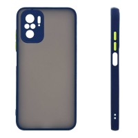 Θήκη Σιλικόνης Color Button Bumper Sonique Xiaomi Redmi Note 10 / Redmi Note 10s / Poco M5s Μπλέ